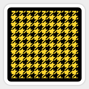 Houndstooth/Dogtooth pattern black and yellow Sticker